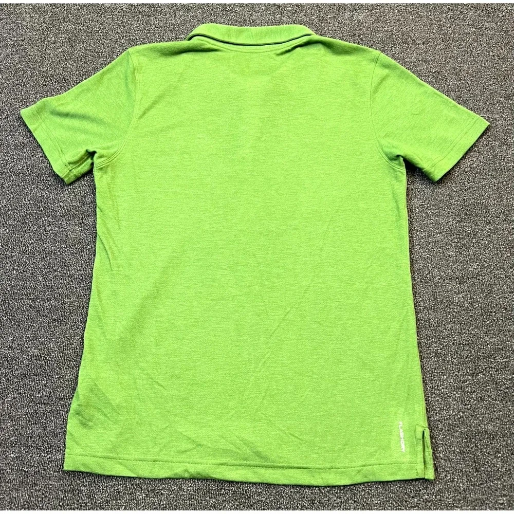 The North Face Polo Shirt Mens Medium Lime Green FlashDry Golf Sports Tennis